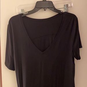 lulu black top with side tie